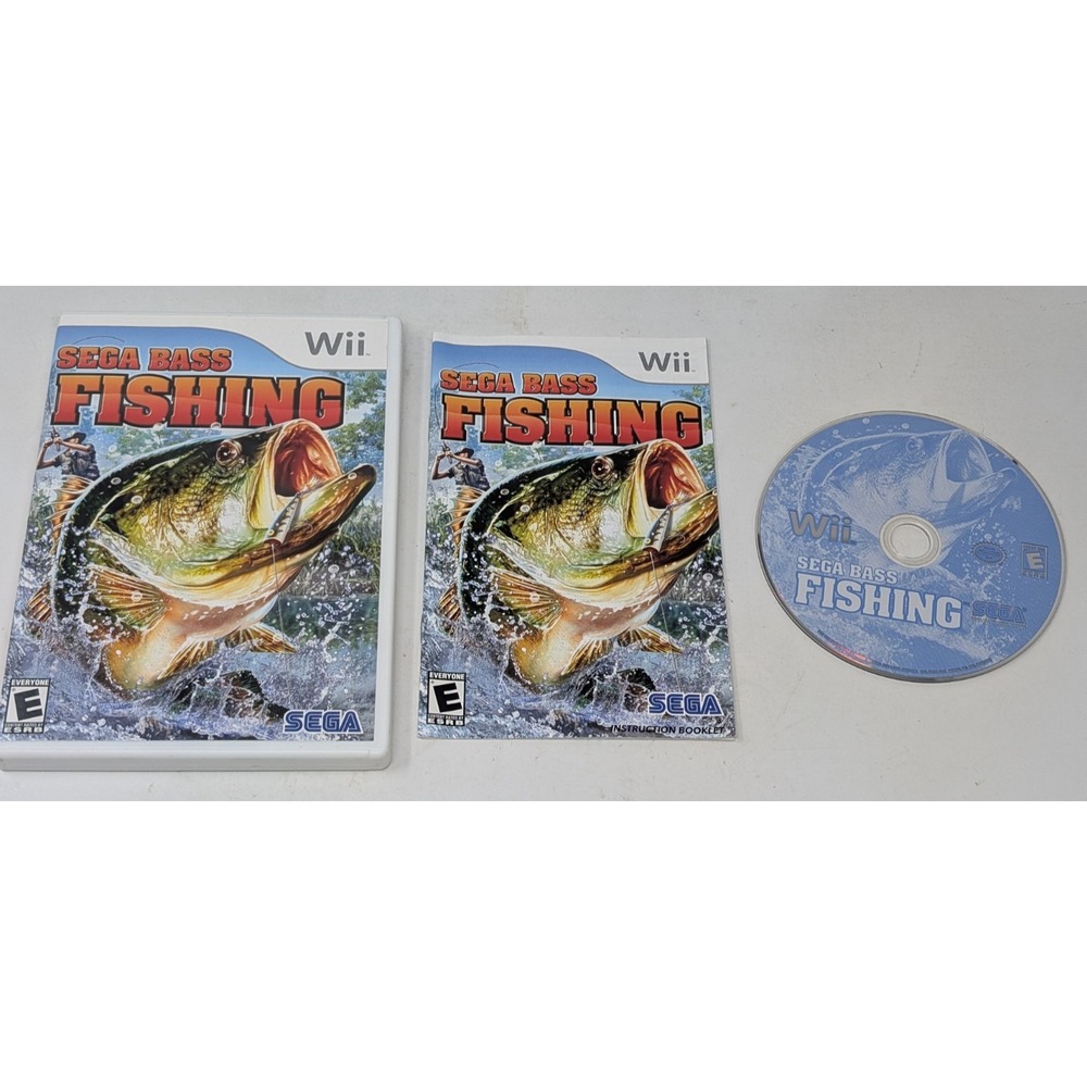 Sega Bass Fishing (Nintendo Wii, 2008) Complete CIB‎ Tested